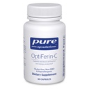 Encapsulations pures OptiFerin-C - pour les globules rouges et l'énergie - Soutien à l'absorption de fer - Supplément énergétique* - Vitamine C enrichie - Sans gluten et sans OGM - 60 capsules