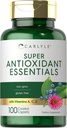 Supplément aux antioxydants Carlyle : 100 capsules Complexe nutritionnel : vitamine A, C, E, non OGM, formule sans gluten