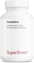 Supersmart - Pantesin Pantethine 600 mg pro Tag (Pantothenic Acid) - Active Vitamin B5 Supplement | Non-GMO & Glutenfrei - 90 Vegetarische Kapseln