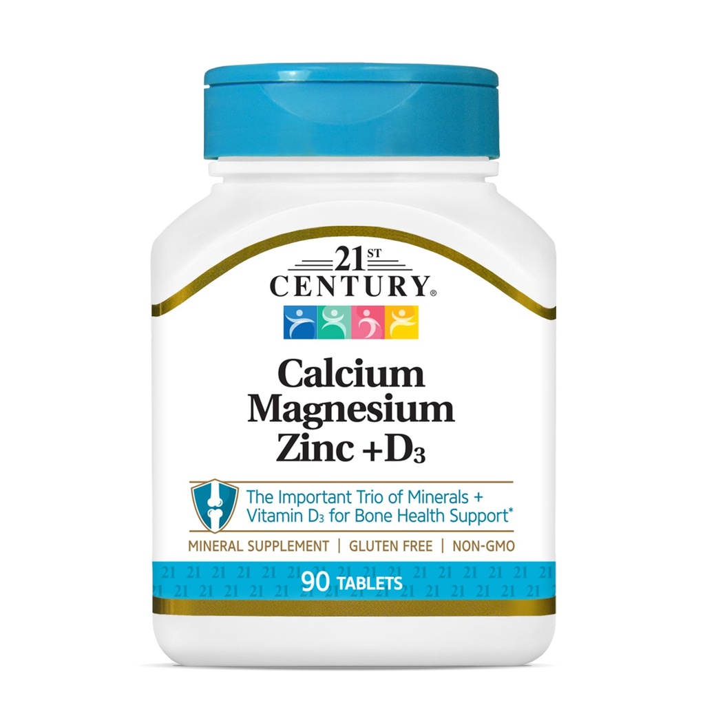 21st Century Cal Mag Zink +D Tabletten, 90 Zähler