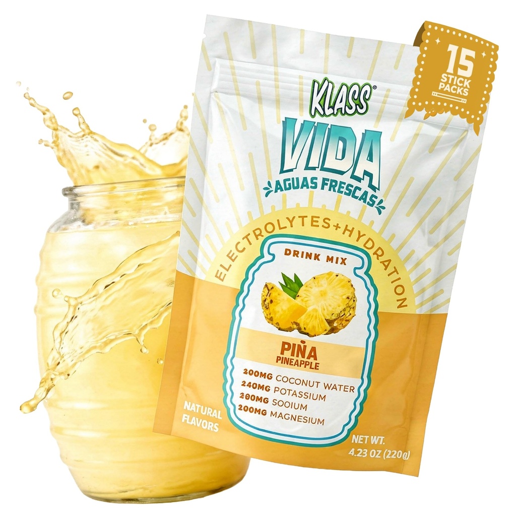 Mélange de boissons électrolytiques – Agua Fresca Flavor de l'ananas en poudre d'hydratation sans sucre avec eau de coco et minéraux