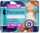 Weil Adult Incontinence Underwear für Sensitive Skin - Damen - Premium Overnight Disposable Briefs, Anti Odor - Weiß, Small/Medium - Absorbiert 6 Tassen - 16 Count (Pack von 1)