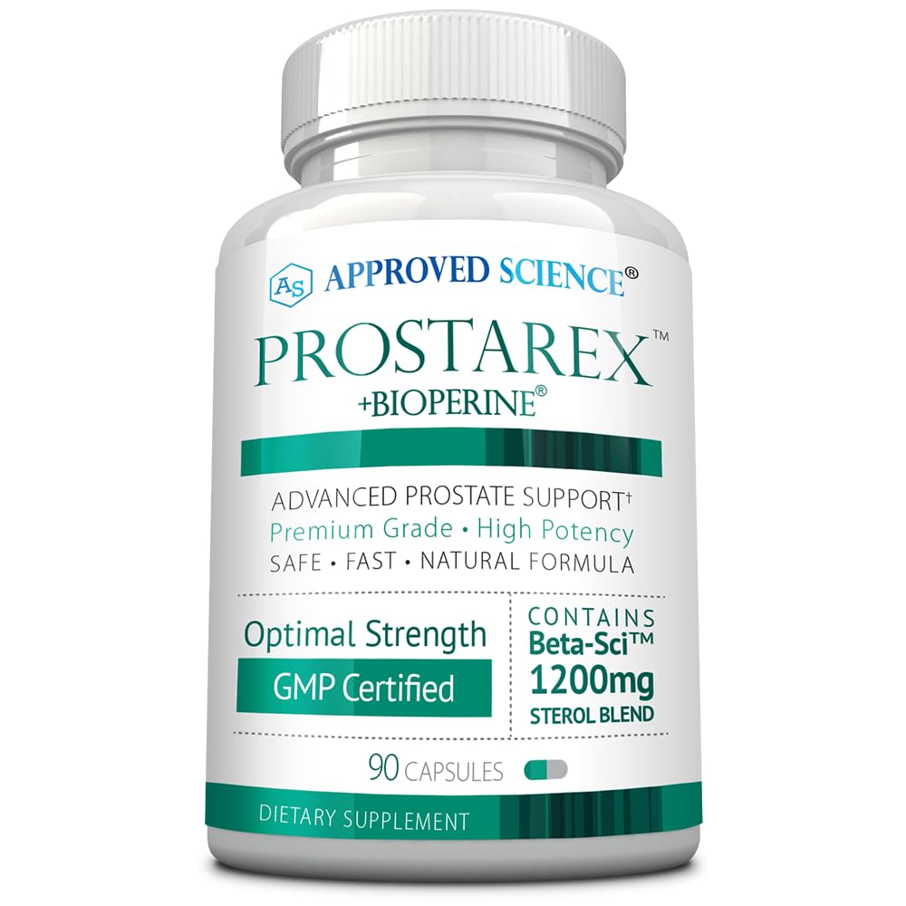 Genehmigte Wissenschaft Prostarex - Prostata-Ergänzung - Saw Palmetto, 1200mg Beta-Sitosterol, Bioperine - 90 Kapseln - 1 Monat Versorgung