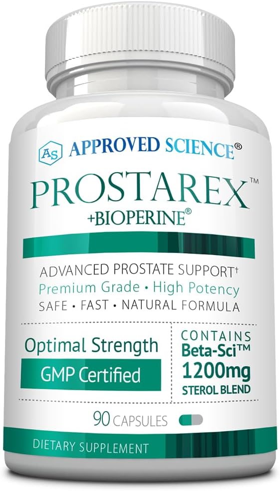 Genehmigte Wissenschaft Prostarex - Prostata-Ergänzung - Saw Palmetto, 1200mg Beta-Sitosterol, Bioperine - 90 Kapseln - 1 Monat Versorgung