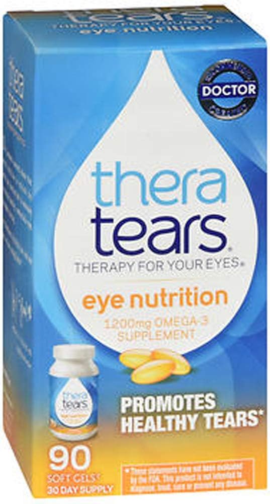 TheraTears Eye Nutrition - 90 Capsules faciles à avaler, boîte de 2