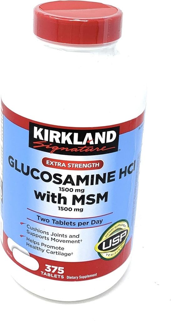 Kirkland Signature Glucosamin mit MSM, 375 Tabletten (3 Pack)