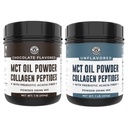 Left Coast Performance Schokolade MCT Öl Pulver & Collagen Peptide, 1lb + Unflavored MCT Öl Pulver & Collagen Peptide, 1lb