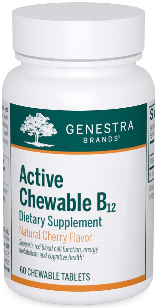 Genestra Marques Active Chewable B12.00 Chewable Vitamine B12 Comprimés 60 Chewable Tablets