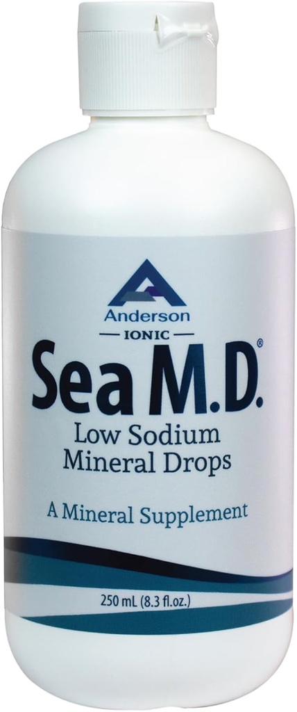 Anderson Sea M.D. Konzentrierte Trace Mineral Drops, Ionic Electrolyte Magnesium Supplement, Hilfsmittel in Muskelkramps, flüssiges Magnesium und Trace Mineral, einfach zu nehmen, 8,3 fl oz, 120 Portionen