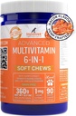 Innovet Pet Advanced Dog Multivitamin Supplements - Probiotika, Kalzium, Hanf Seed Powder & Glucosamine für Hunde - Omega 3-6-9 Ergänzungen - Vitamine Ergänzungen für Hunde Angst Relief – Bacon Flavor