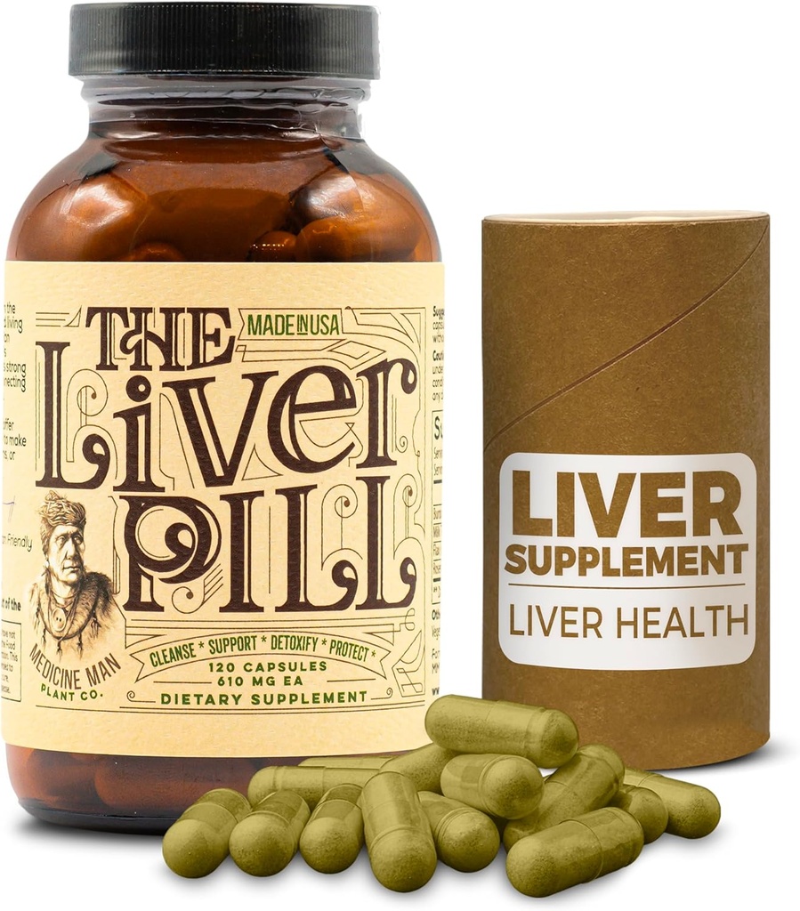 Die Leber Pille 120 Kapseln - Kräuter-Lebensmittel reinigen Detox & Reparieren Pillen mit Burdock Root, Milchdistel, Rosmarin und Flax Seed - Non-GMO, Organic, und natürliche Leber Detox Pillen für Männer und Frauen