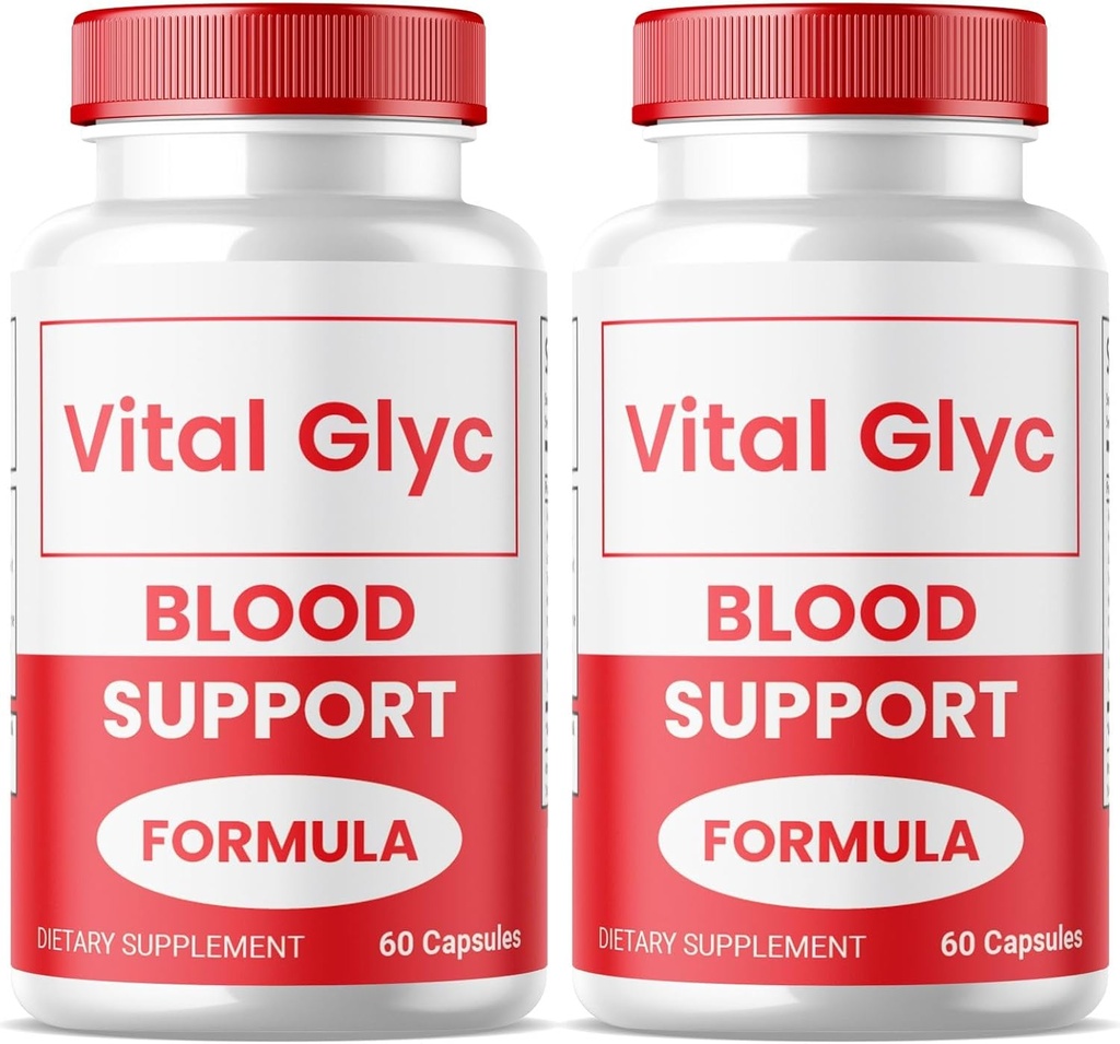 (2 Pack) Vital Glyc Capsules - Official Blood Support Formula, Vital Glyc Blood Vessel Cleaner, Vital Glyc Glyco Optimizer Pills, unterstützt Gesamtgesundheit & Wellness, Vital Glyc Powder (120 Kapseln)