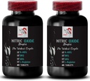 Compléments d'oxyde nitrique pour hommes - NITRIC OXIDE BOOSTER - L-Arginine, Support de force, Rehausseur d'endurance, Supplément d'exercice, Formule d'alimentation, Mélange d'énergie, Formation focus 2 Bouteille 120 Comprimés