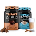 Nutrology TRIPACT Protein - Premium Nutrition Shake - Non-GMO Grass Fed Whey Protein,Plant Proteine,Greens,Superfoods & Probiotics - 5g BCAAs - Creamy Chocolate & VanillaLatte w/Cinnamon 1.5lb Jedes