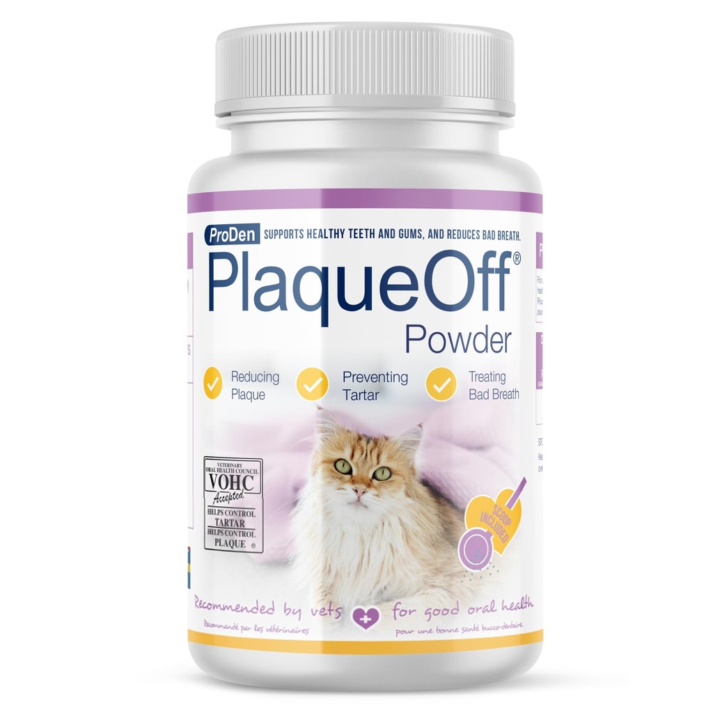 ProDen PlaqueOff Pulver für Katzen - Plaque & Tartar Reducer, Atembefeuchter, Feline Oral Care - 40g