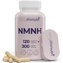 LongLifeNutri NMNH 300mg (Dihydronicotinamid Mononukleotid) - 120 Vegan Kapseln, 2-Monat-Versorgung, NMN Alternative, NAD-Ergänzung für Energie und Langlebigkeit, Lab Tested, Made in USA