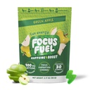 FocusFuel Energy Chews – Saveur de pomme verte (15 portions) – 100mg Caféine + B12, Magnésium, Alpha GPC – Boost Focus & Energy – Pas de crash ou de jitters