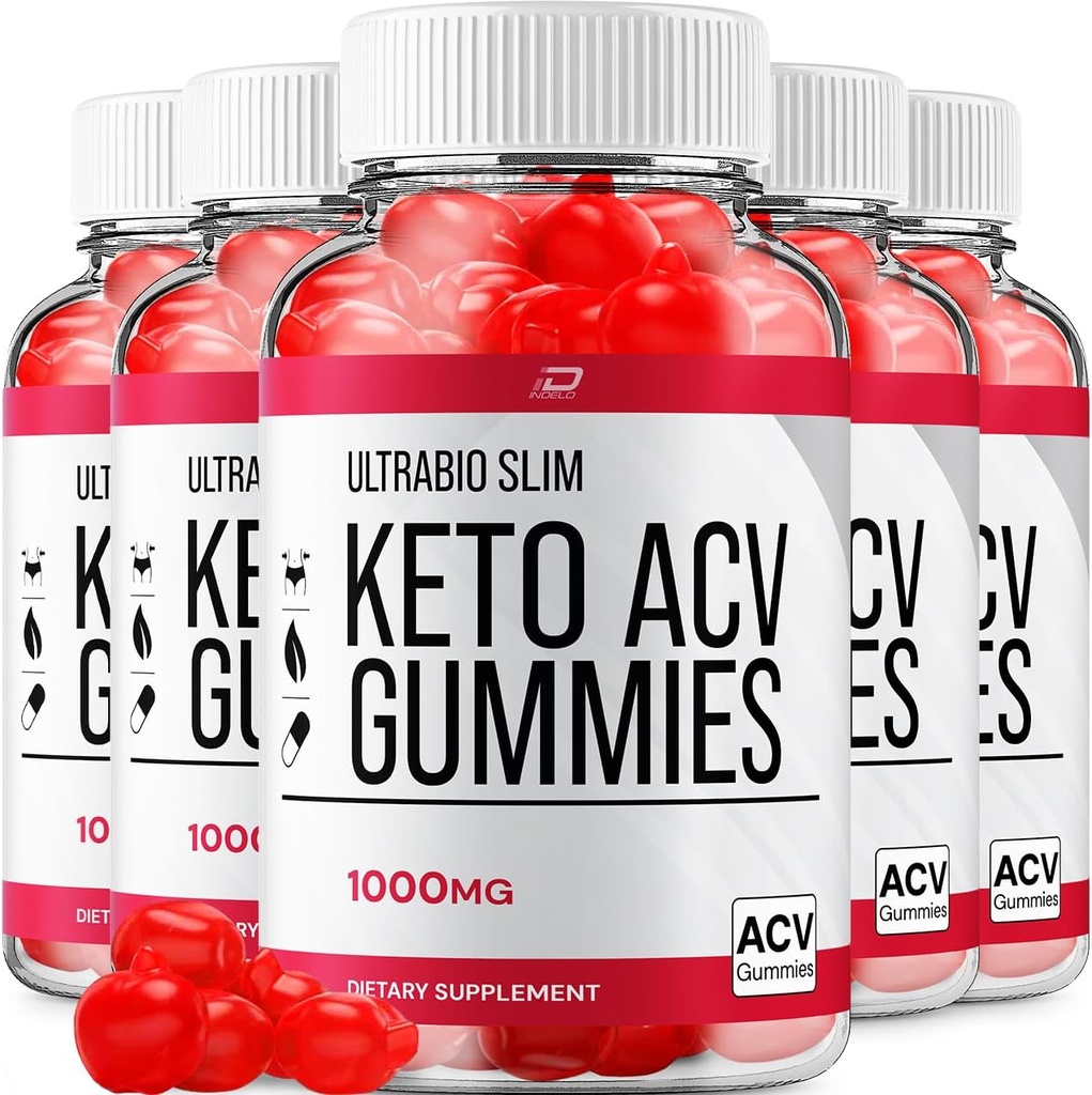 Ultra Bio Slim Keto Plus ACV Gummies Nahrungsergänzung - UltraBio Slim Keto Apple Cider Vinegar Gummies Bewertungen, maximale Stärke BioSlim Gummies für Advanced Weight Management (5 Pack - 300 Gummies)
