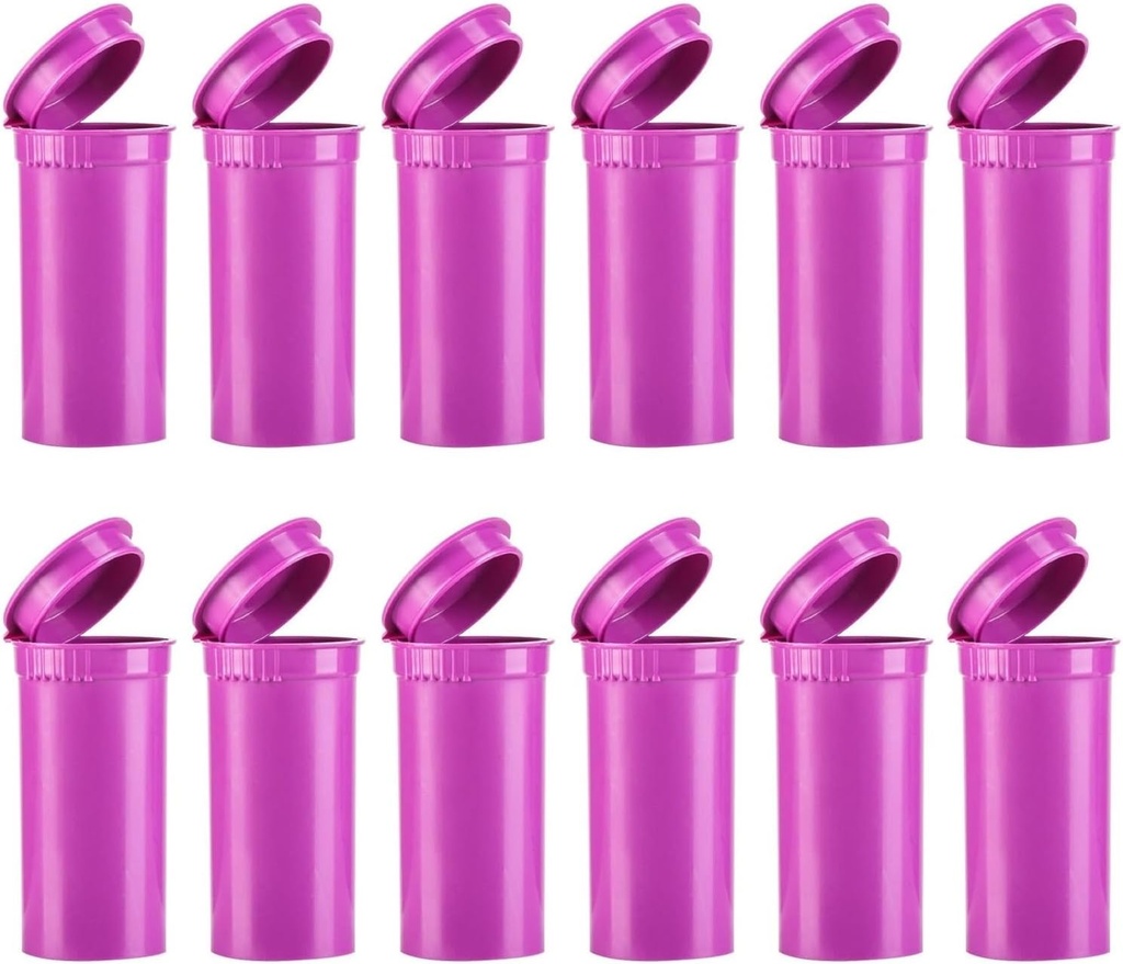 12 Emballez des bouteilles de pilules en plastique vides avec des bouchons, des contenants de pilules 13 Dram étanches à l'air avec des bouchons pour médicaments, des suppléments ou tout petit article (paille Opaque)