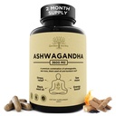 Organic Ashwagandha Root & Irish Sea Moss – 3.600 mg Ashwagandha Supplement mit schwarzem Seed Oil, & Burdock Root – Kräuterergänzung für Energie, Ruhe, Stimmung, & Wellness, 120 Caps