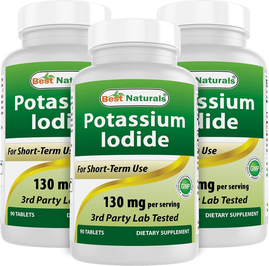 Best Naturals Kaliumjodid 130 mg pro Servieren - Nahrungsergänzungsmittel, 90 Tabletten (3)