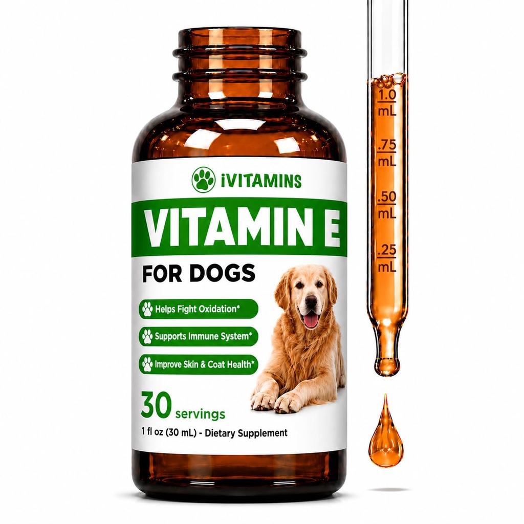 Vitamin E für Hunde | Vitamin E Hund | Vitamin E für Hund | Hunde Vitamine E | Vitamin E Canine | Vitamin E Ergänzung für Hunde | Vitamin E Öl Hund | Hunde Vitamine | Hund Immununterstützung | 1 fl oz