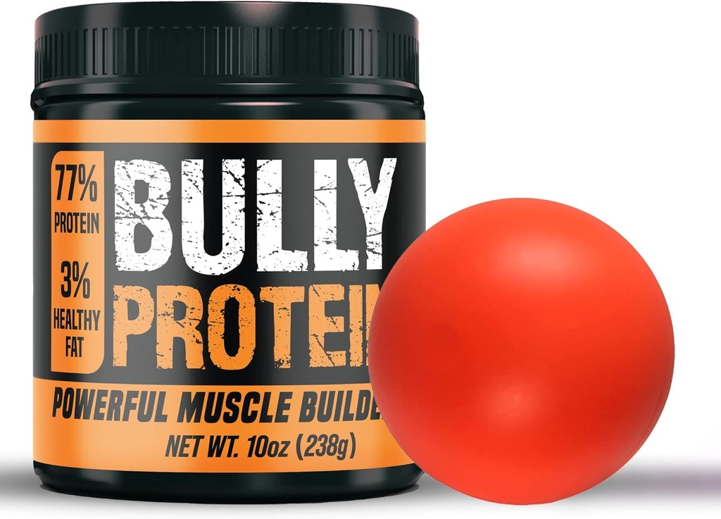 Bully Protein & Vitamine für Hunde mit Spielzeug, 238mg Wachstum & Masse Gainer Supplement, 30 Tage Versorgung Muskel Up Max für Pitbull, Bully und Bulldog