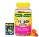 Multivitamine prénatale de la vallée du printemps avec acide folique et DHA, arômes naturels de fruits, 90 gommies+ Meilleur guide suppléments de vitamines