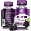 Code Prime CoQ10 Gummies 200mg avec vitamine C – Coenzyme Q10 Supplément antioxydant pour le soutien de l'énergie cellulaire – Gummies végétaliennes faciles à prendre pour les adultes – Compte 60