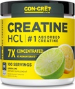 KON-CRET Kreatin HCI Pulver | Muskel, kognitiv, Cellular Energy Support | Keine Bloating oder Cramps | USA Made & NSF Zertifiziert | Lemon Lime (100 Servieren)