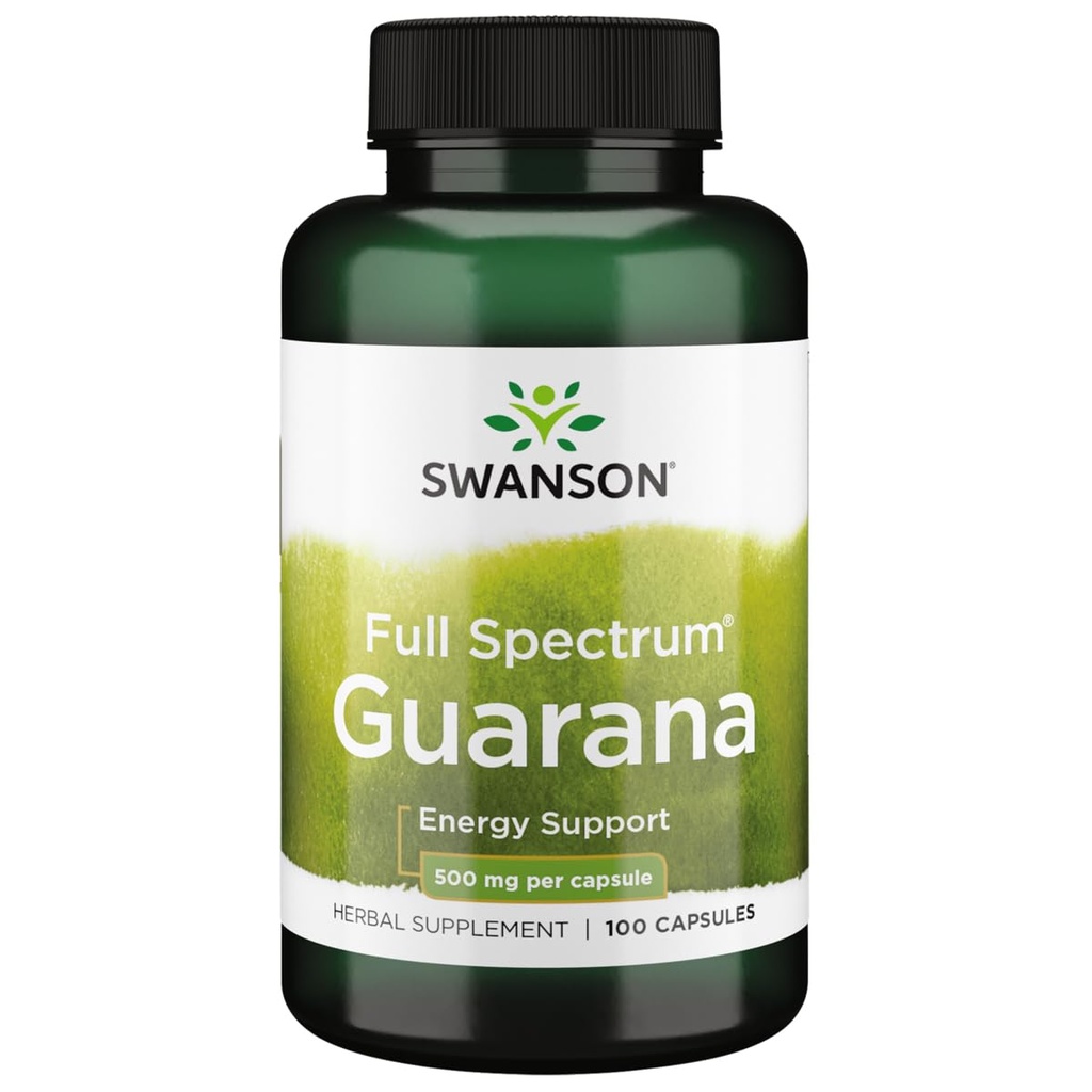 Swanson Guarana 500 Milligramme 100 Kapseln