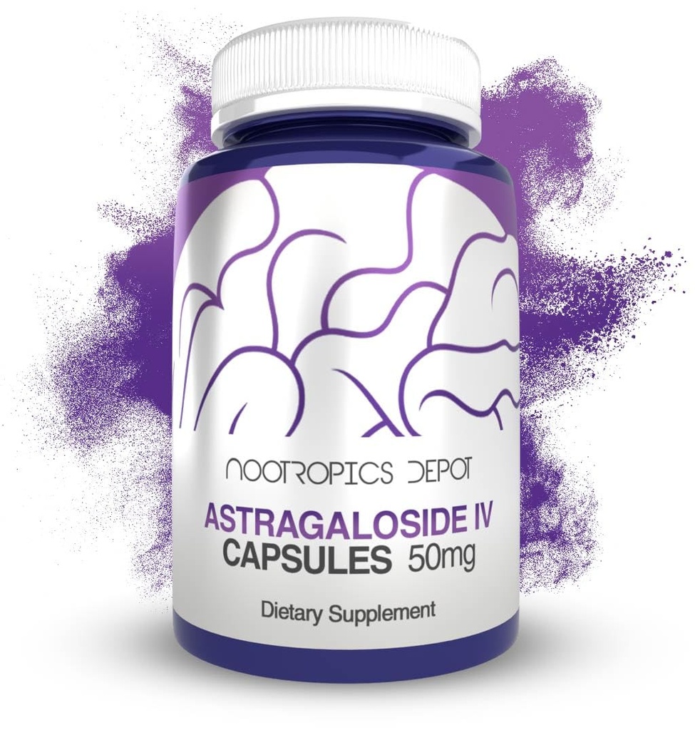 Nootropics Depot Astragaloside IV Kapseln | 50mg | Astragalus membranaceus | 30 Count | Neuroprotective, Immununterstützung, Längen Telomeres