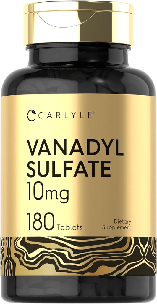 Carlyle Vanadyl Sulfate 10mg | 180 Tablet Kapseln | mit Chrom Picolinat | Vegetarisch, Non-GMO, Glutenfreie Ergänzung