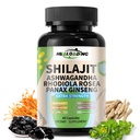 Himalayan Shilajit Kapseln:Gehärteter Himalaya Shilajit Extrakt - Natürliche Energie & Stamina Support-Vegan, Non-GMO Ancient Fulvic Acid & Huminsäure Natürliche 60 Kapseln