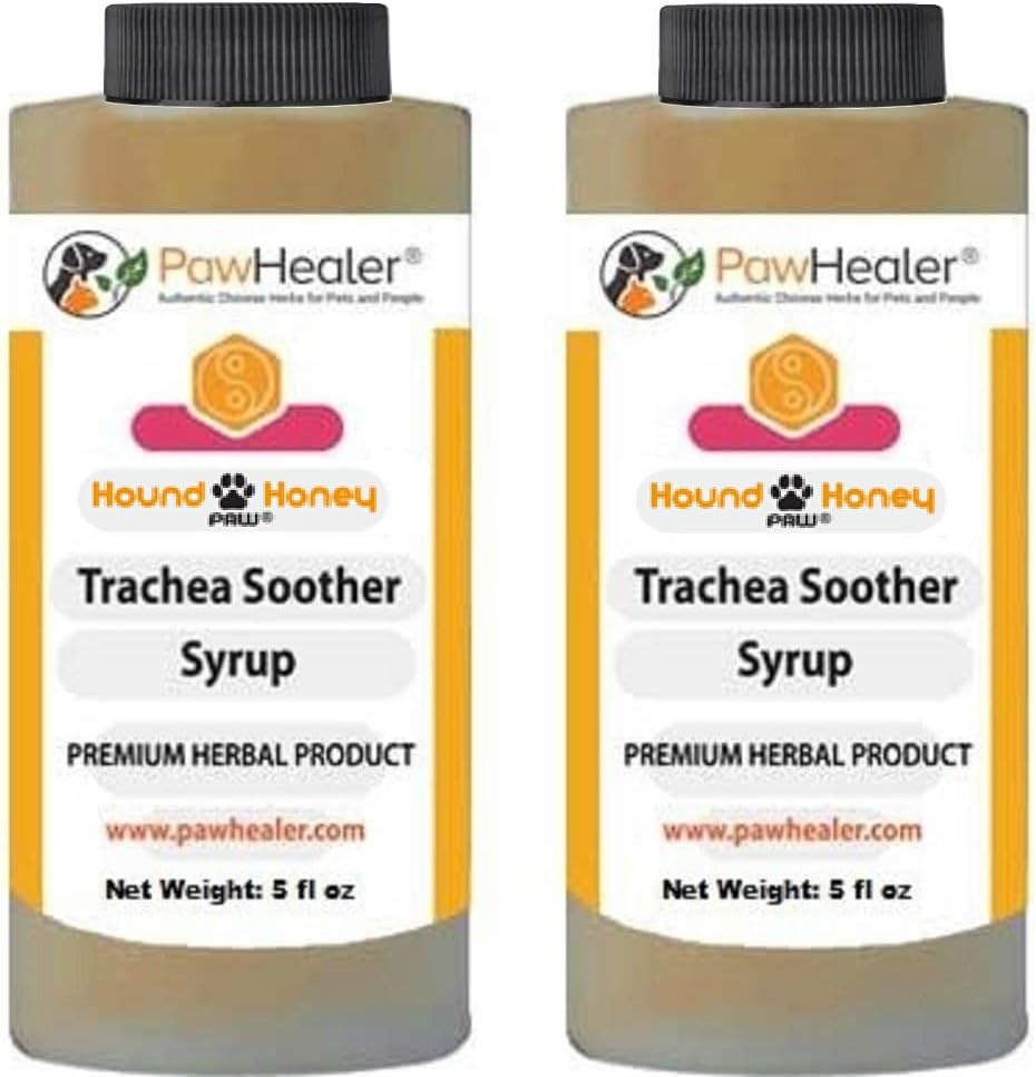 PawHealer Trachea Soother Syrup 2PAK Hound Honey - Natural Herbal Remedy für Symptome von Collapsed Trachea - Schmeckt gut - Einfach zu verabreichen (5 fl oz/ea) ...