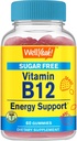 WellJa Vitamin B12 1000mcg Zucker freie Gummie | Nahrungsergänzung | für Energie und Stoffwechsel Unterstützung | Erdbeeren Geschmack | 60 Zähler