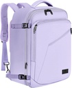 MATEIN Carry auf Rucksack für Damen, 40L Heavy Duty Travel Rucksack Flugzeug genehmigt, Erweiterbar Einfache Mode Daypack, Häufige Reisende Geschenke, Light Purple