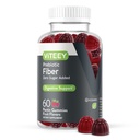 Gommies de fibres prébiotiques Viteey pour adultes, 4g - Gummes de supplément de fibres solubles Gut Health & Digestive - Zéro sucre ajouté, végétalien, sans gluten - 60 Compte