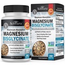 Supplément chélaté en bisglycine de magnésium - Supplément de magnésium à haute absorption pour support musculaire, osseux et articulaire, non laxatif, entièrement tamponné, non OGM, biodisponibilité maximale - 360 capsules