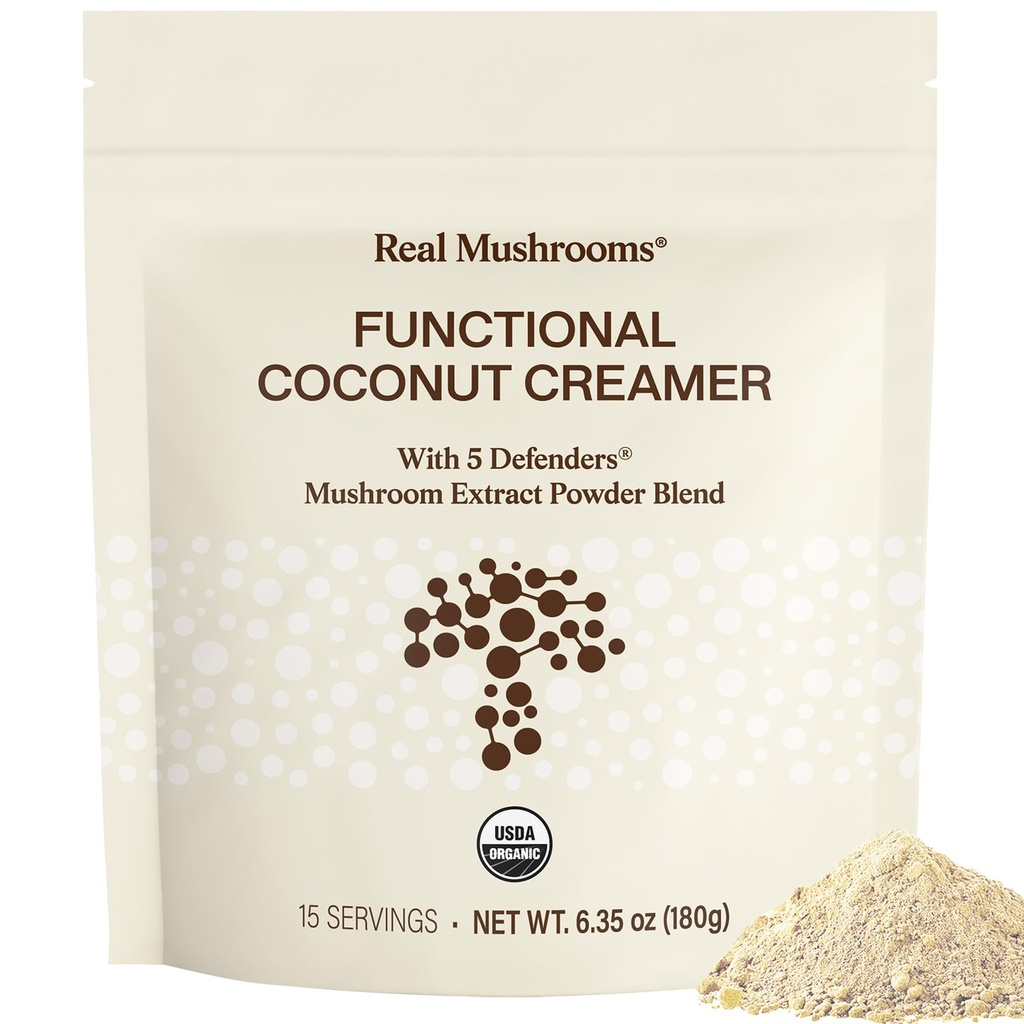 Véritable crème de noix de coco fonctionnelle de champignons avec Reishi, Lucuma & Ceylan Cinnamon – bio, sans lait – crème de café végétalien pour smoothies & boissons – 90 portions de crème biologique poudre de noix de coco