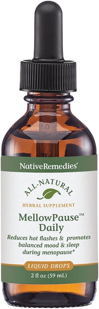 Native Heilmittel MellowPause - Natürliche homöopathische Formel hilft, heiße Flashes, Mood Swings, Schlaflosigkeit und Nachtsüße zu reduzieren