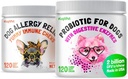 LEGITPET Allergy Relief Kauen für Hunde & Immununterstützung mit Kelp, Colostrum & Bee Pollen 120 Soft Chews und Probiotics für Hunde mit natürlichen Verdauungsenzymen 120 Soft Chews Bundle - Made in USA