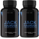 labos de taille - Jack Hammer Libido Booster supplément pour les hommes, formule toute naturelle puissante pour améliorer la performance (120 capsules)