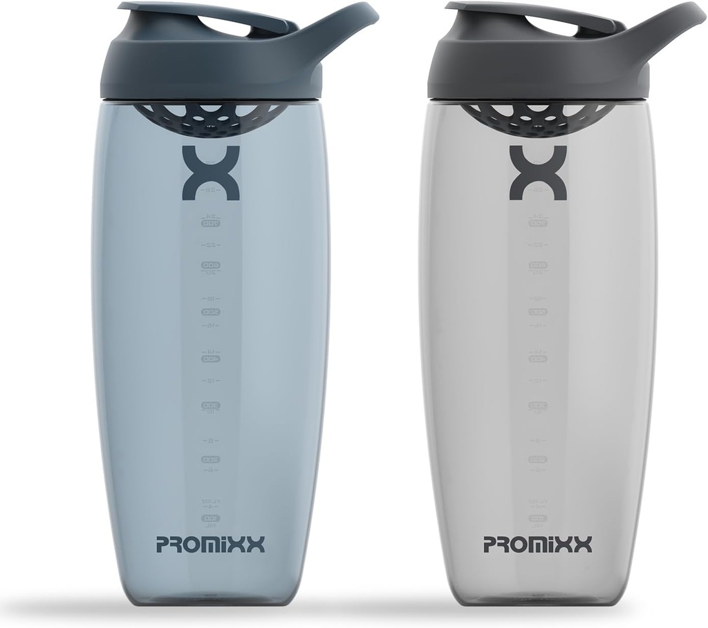 Promixx Pursuit Protein Shaker Bottle (32 oz) – Silent No-Ball Mixer, Leak-Proof Lid, BPA/BPS & Phthalate-Free ECOZEN – Easy-Clean Shaker Cup für Protein Shakes, Pre & Post-Workout Smoothies
