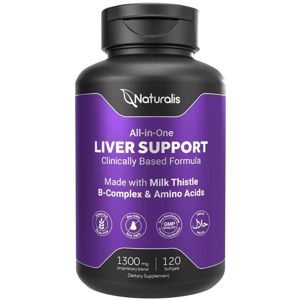 Naturalis Silymarin Lait Thistle 1300mg Enhanced with B Complex & Amino Acides.