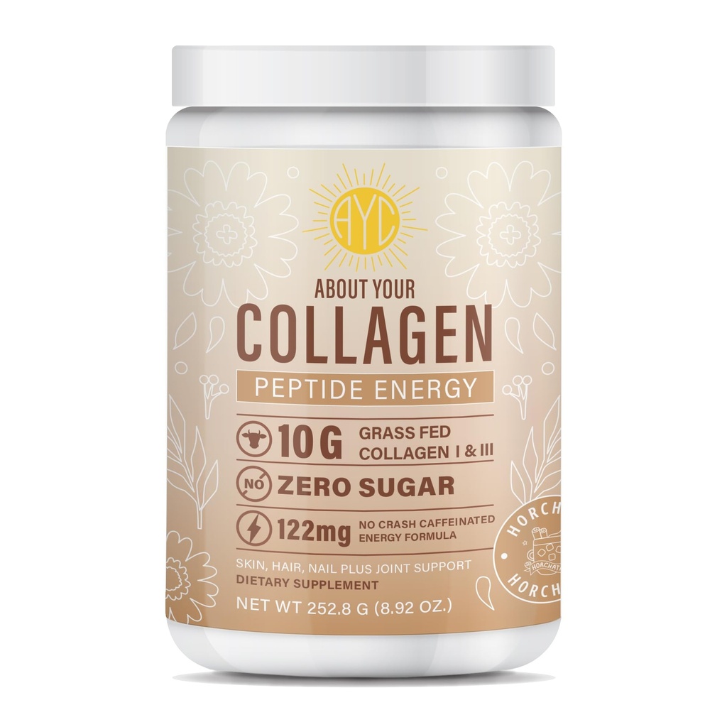 Peptid Energy Collagen Powder Hair, Nagel, Haut, Typ I & III,Koffein für Energie, Vitamin C, Biotin, Hyaluronsäure, Zero Sugar – 8.92 oz (Horchata)