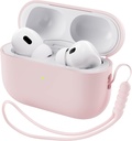 ARNARTO Compatible avec le boîtier AirPods Pro 2 2022, Silicone Hybrid Protection Complète pour le boîtier AirPods Pro 2e génération, revêtement de peau visible LED avant
