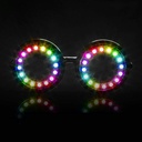 GloFX programmierbare LED-Brille - 350 Full Color Modes - USB wiederaufladbare Licht Up Gläser für Edm Music Festival Rave Party Tanz Performance Cosplay Kostüm