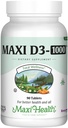 Maxi Health Vitamine D3 1000 UI complément alimentaire - Facile à avaler - Sans odeur et sans goût - soutient l'absorption de calcium, la santé immunitaire et la santé osseuse chez les femmes et les hommes adultes - 90 comprimés