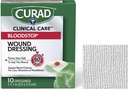CURAD BloodStop® Wound Dressing | 1” x 1” | Hämostatische Gauze hilft, Bleeding schnell zu stoppen | Für Schnitte, Abrasionen oder Nasenblutungen | 10 Zähler